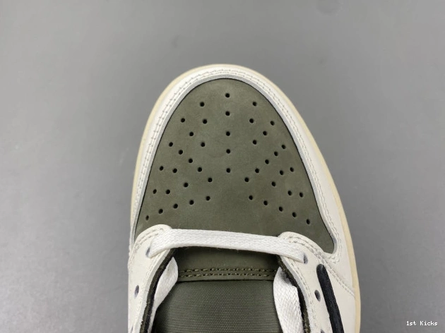 1st Kicks AIR OLIVE 1 OG DM7866-200 LOW X TRAVIS MEDIUM JORDAN SCOTT 0705
